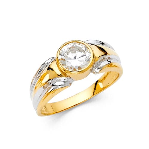 14K Yellow Gold Cubic Zirconia baby Ring