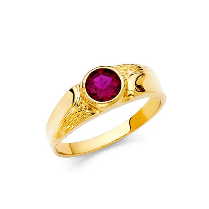 14K Yellow Gold Cubic Zirconia baby Ring