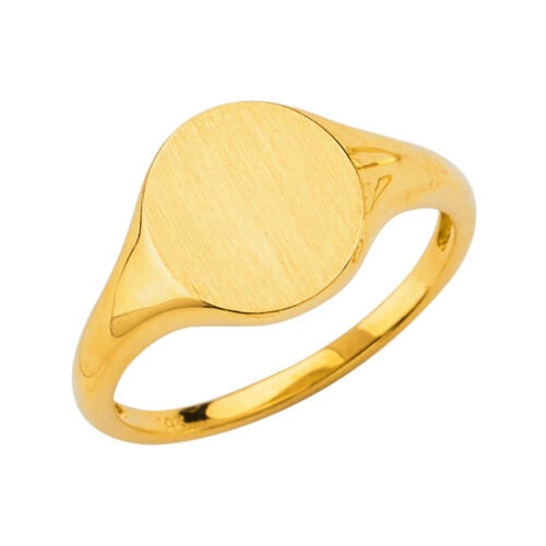 14K Yellow Gold Ladies Signet Ring