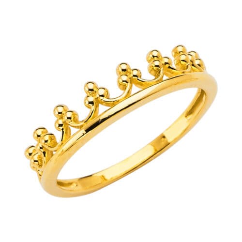 14K Yellow Gold Crown Band