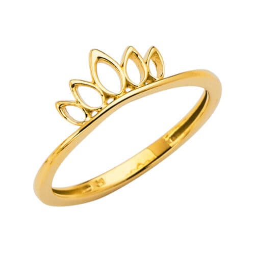 14K Yellow Gold Crown Band