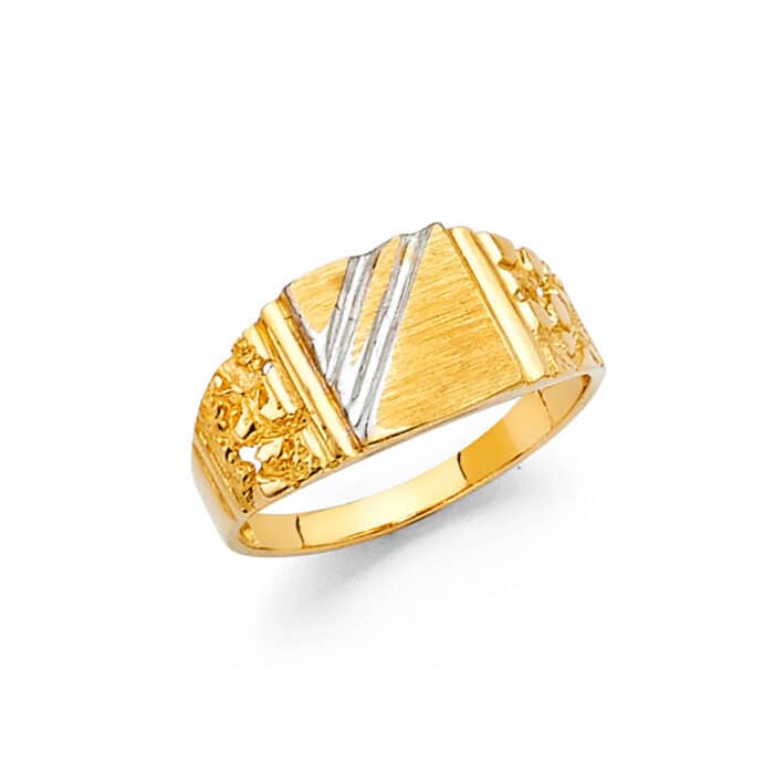 14K Yellow Gold Cubic Zirconia Babies Ring