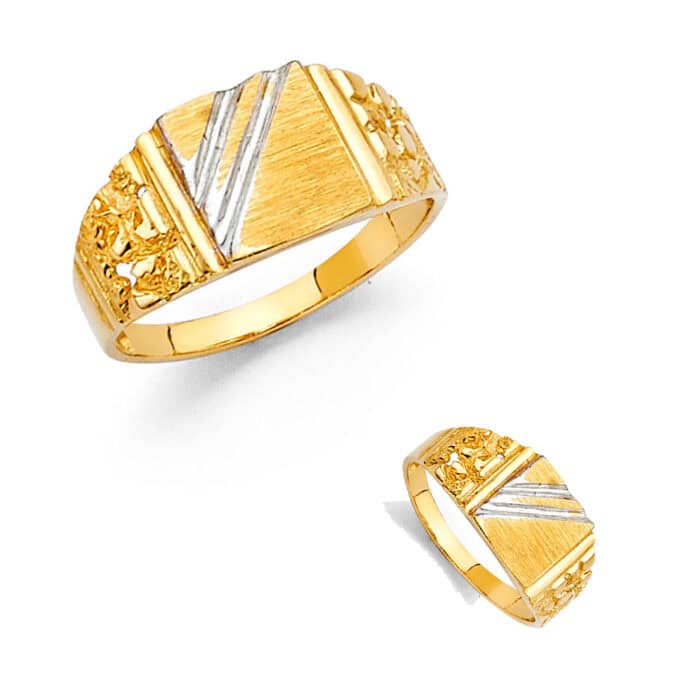 14K Yellow Gold Cubic Zirconia Babies Ring - Image 3