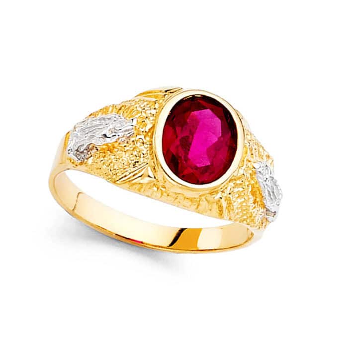 14K Yellow Gold Cubic Zirconia Ring - Image 2