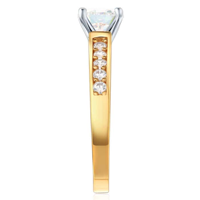 14K Yellow Gold Cubic Zirconia Engagement Ring - Image 2