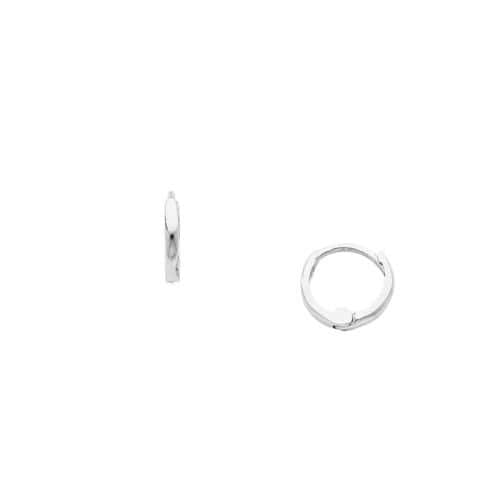 14K White Gold 1.5mm Huggies Earrings