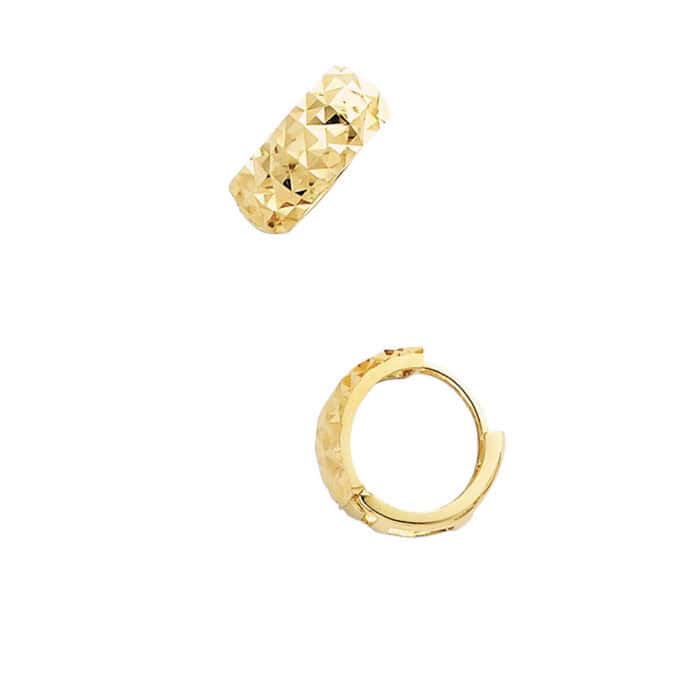 14K Yellow Gold 5mm Huggies Earrings - Image 3
