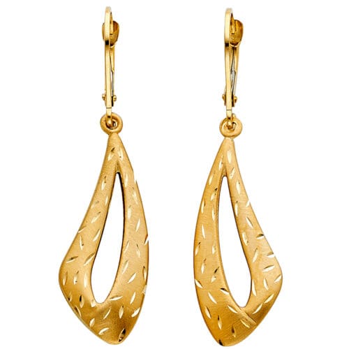 14K Yellow Gold Hanging Earrings