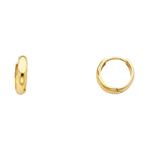 14K Yellow Gold 3mm Huggies Earrings