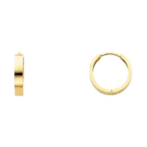 14K Yellow Gold 3mm Huggies Earrings