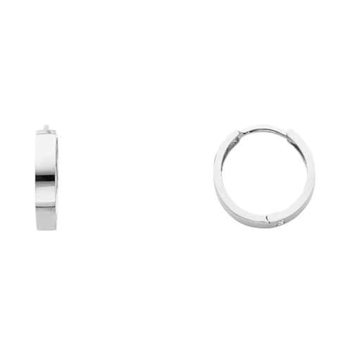 14K White Gold 3mm Huggies Earrings