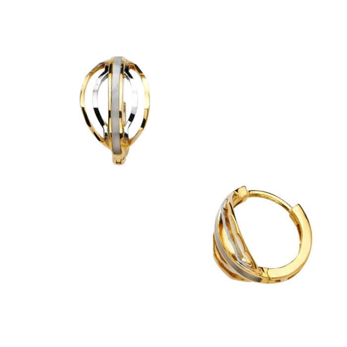 14K Yellow Gold 9mm Huggies Earrings - Image 2