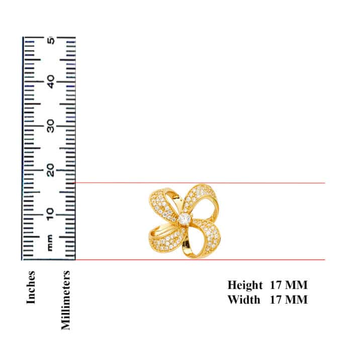 14K Yellow Gold Cubic Zirconia Pendant - Image 3
