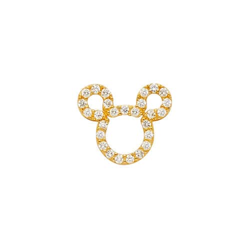 14K Yellow Gold Cubic Zirconia Crarm Pendant