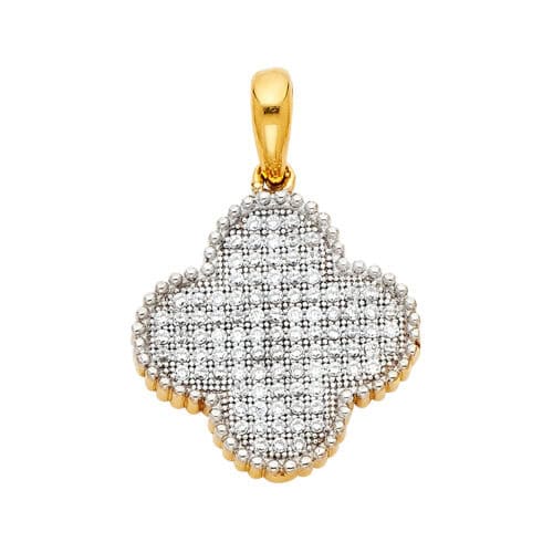 14K Yellow Gold Cubic Zirconia Pendant