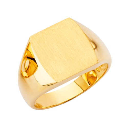 14K Yellow Gold Men's Signet Ring