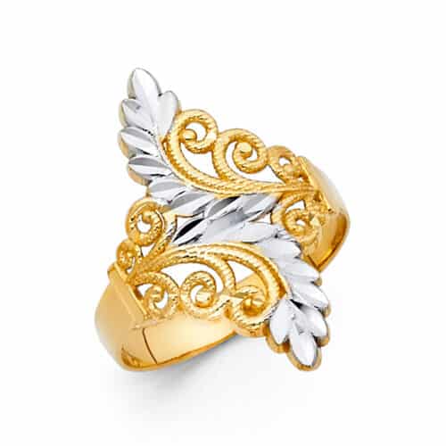14K Two Tone Gold Fancy Ring