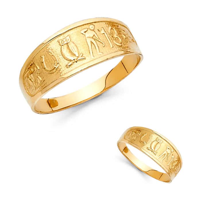 14K Yellow Gold Lucky Ring - Image 3