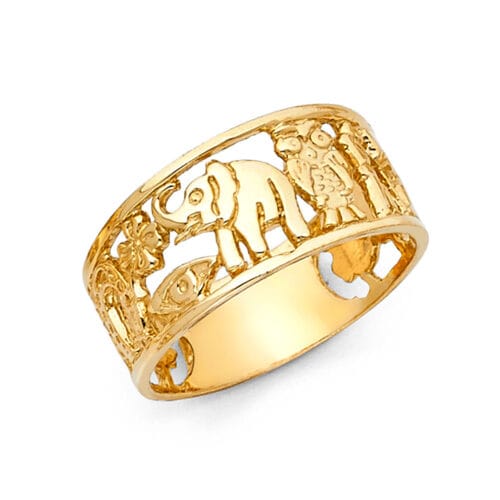 14K Yellow Gold Lucky Ring