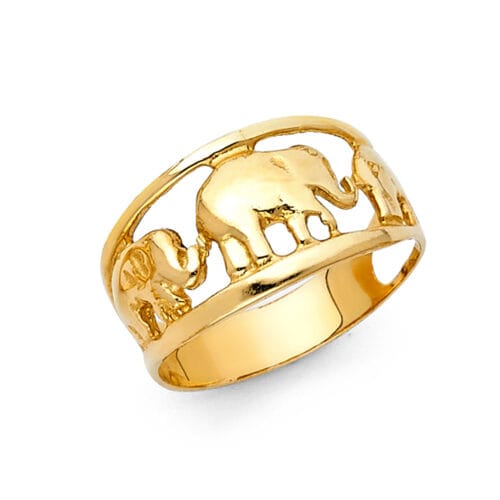 14K Yellow Gold Lucky Ring