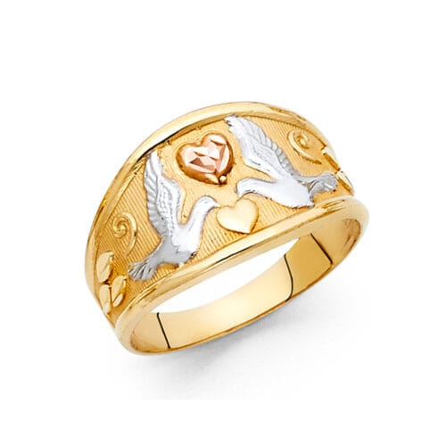 14K Tri Color Gold Fancy Ring