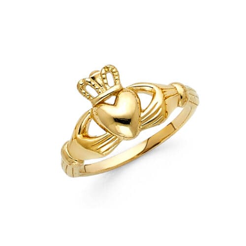 14K Yellow Gold Claddagh Ring
