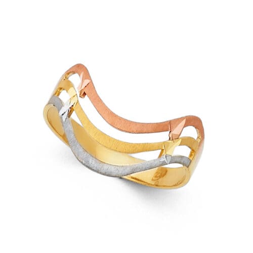 14K Tri Color Gold Semanario Ring