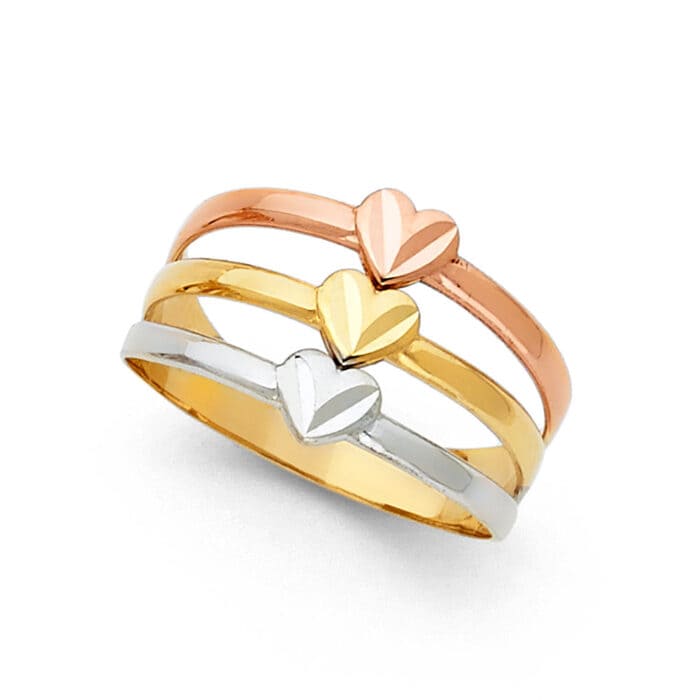 14K Tri Color Gold Semanario Ring