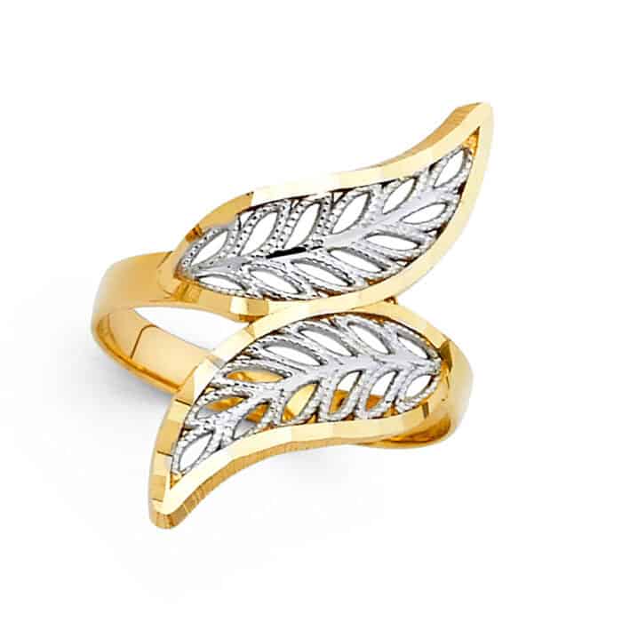 14K Two Tone Gold Fancy Ring - Image 2
