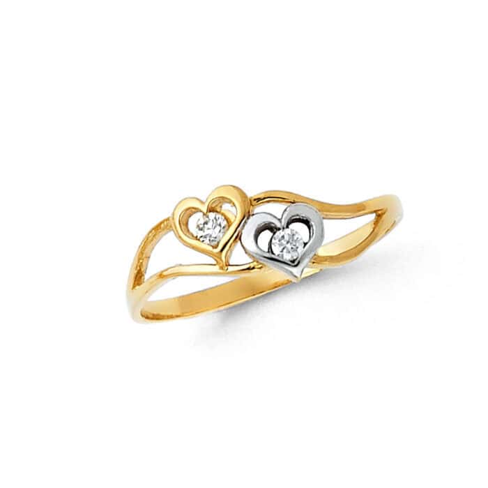 14K Yellow Gold Semanario Cubic Zirconia Ring