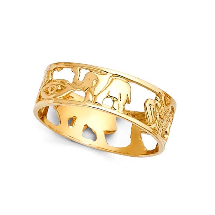 14K Yellow Gold Lucky Ring - Image 2