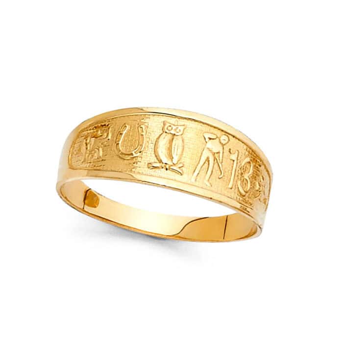 14K Yellow Gold Lucky Ring - Image 2