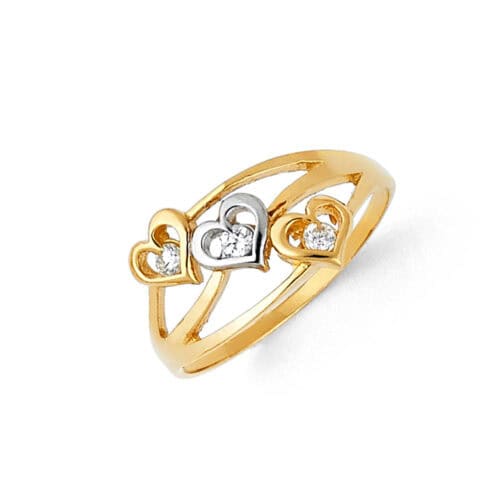 14K Yellow Gold Semanario Cubic Zirconia Ring