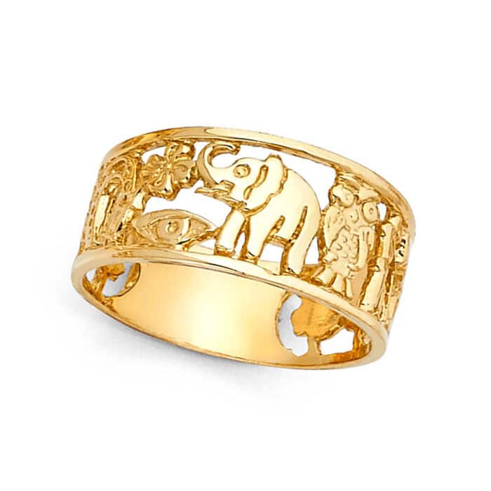 14K Yellow Gold Lucky Ring - Image 2