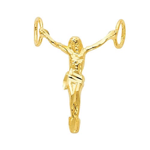14K Yellow Gold Religious Jesus Christ Body Pendant
