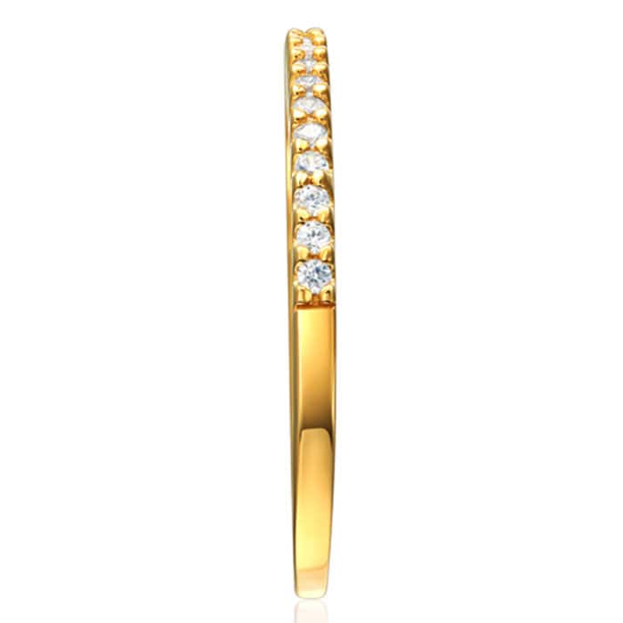 14K Yellow Gold Cubic Zirconia Engagement Ring Only and Ladies Wedding Band Only - Image 5