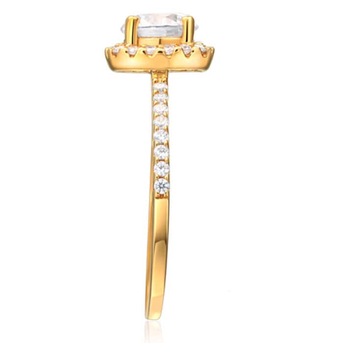 14K Yellow Gold Cubic Zirconia Engagement Ring Only and Ladies Wedding Band Only - Image 3