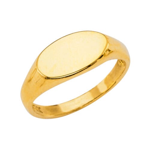 14K Yellow Gold Baby Signet Ring