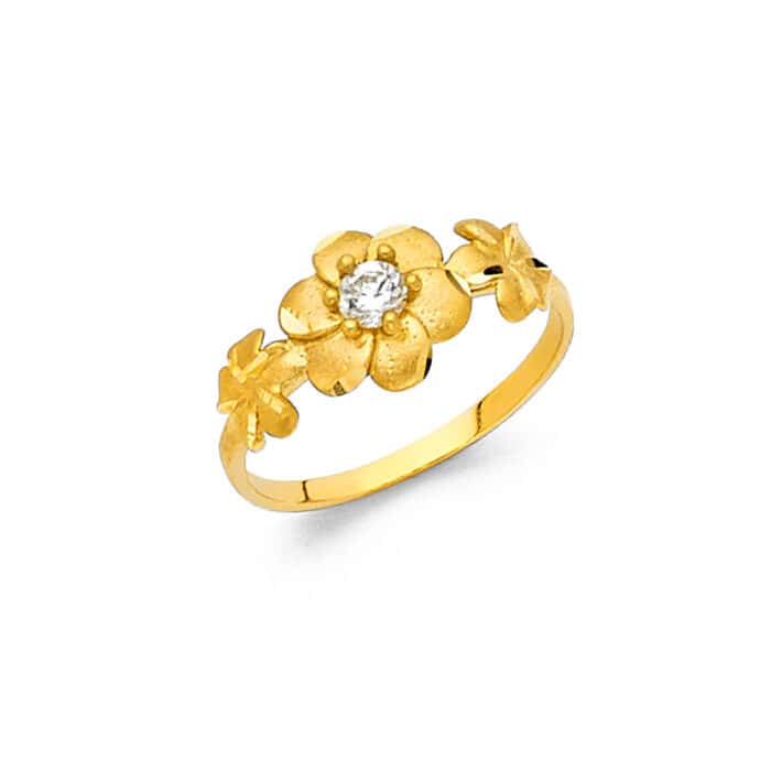 14K Yellow Gold Cubic Zirconia Fancy Ring
