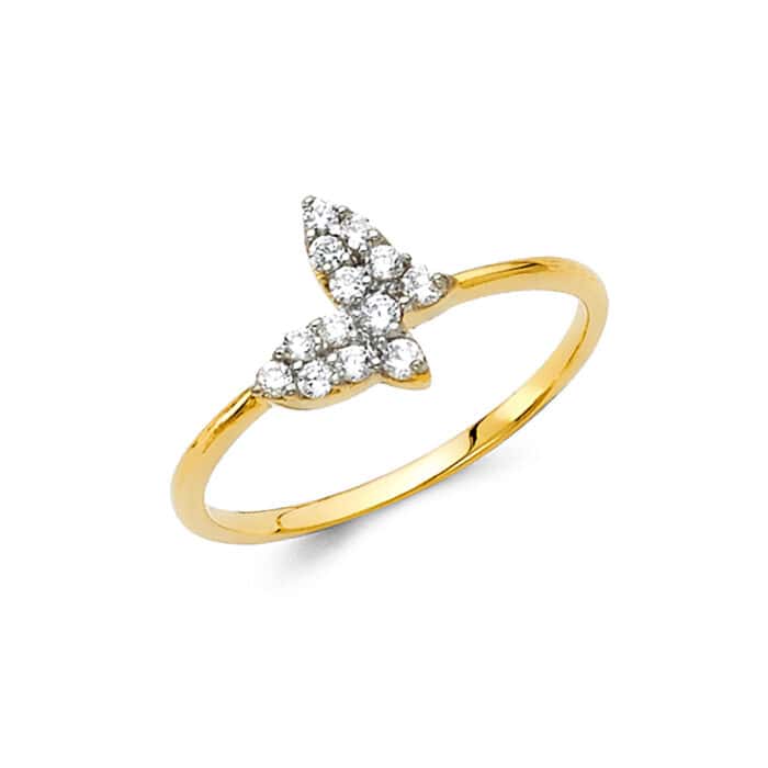 14K Yellow Gold Cubic Zirconia Fancy Ring