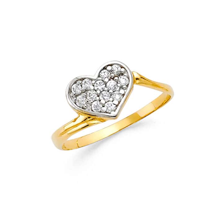 14K Yellow Gold Cubic Zirconia Fancy Ring