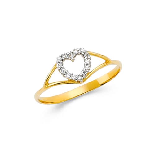 14K Yellow Gold Cubic Zirconia Fancy Ring