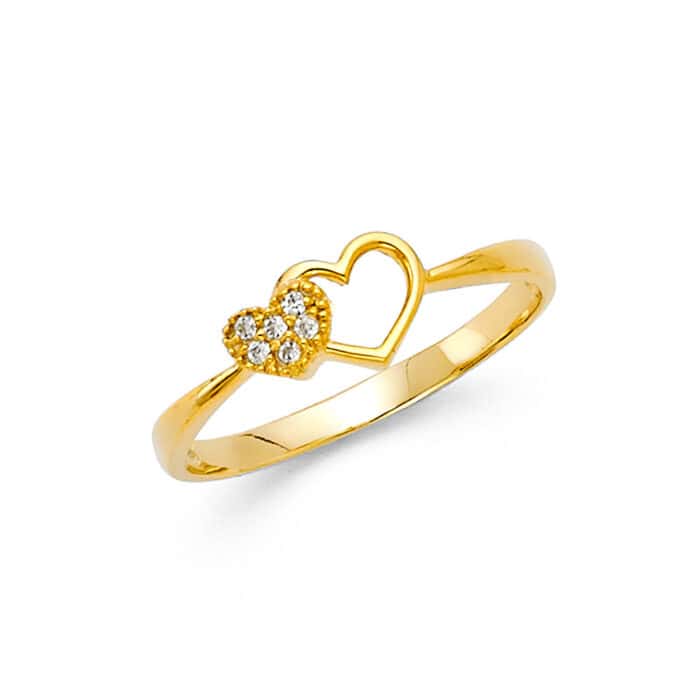 14K Yellow Gold Cubic Zirconia Fancy Ring