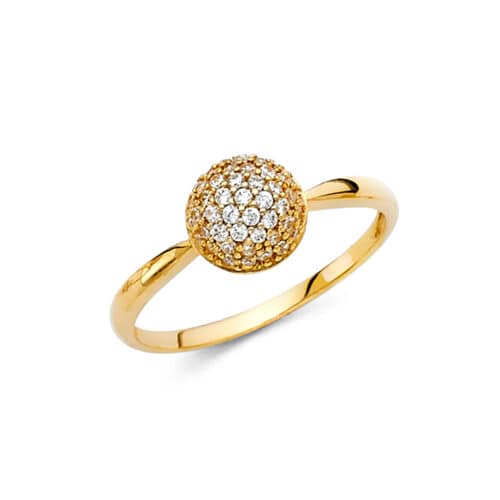 14K Yellow Gold Cubic Zirconia Fancy Ring