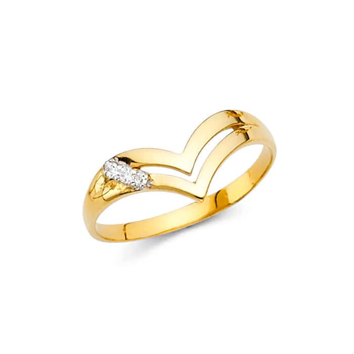 14K Yellow Gold Cubic Zirconia Fancy Ring