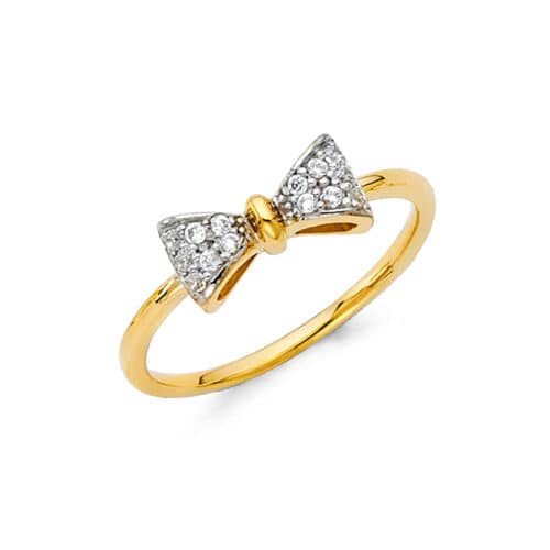 14K Yellow Gold Cubic Zirconia Fancy Ring