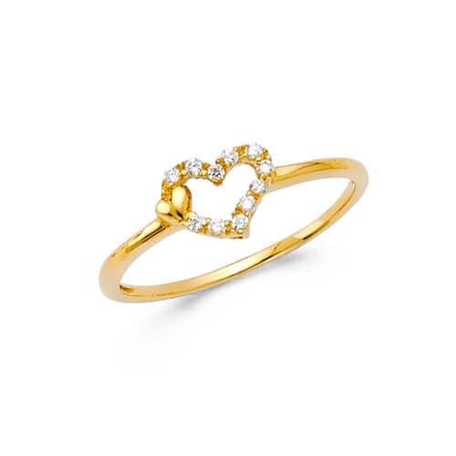14K Yellow Gold Fancy Cubic Zirconia Ring