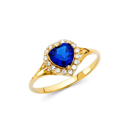 14K Yellow Gold Ladies Fancy Cubic Zirconia Ring