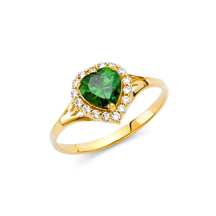 14K Yellow Gold Ladies Fancy Cubic Zirconia Ring