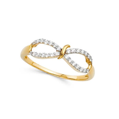 14K Yellow Gold Cubic Zirconia Fancy Ring